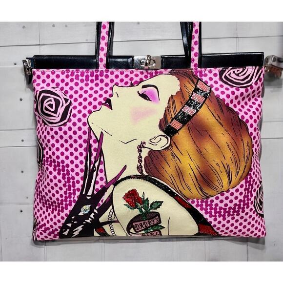 Y2K Isabella Fiore Daddy’s Girl Sequined Tote Bag - Picture 2 of 13